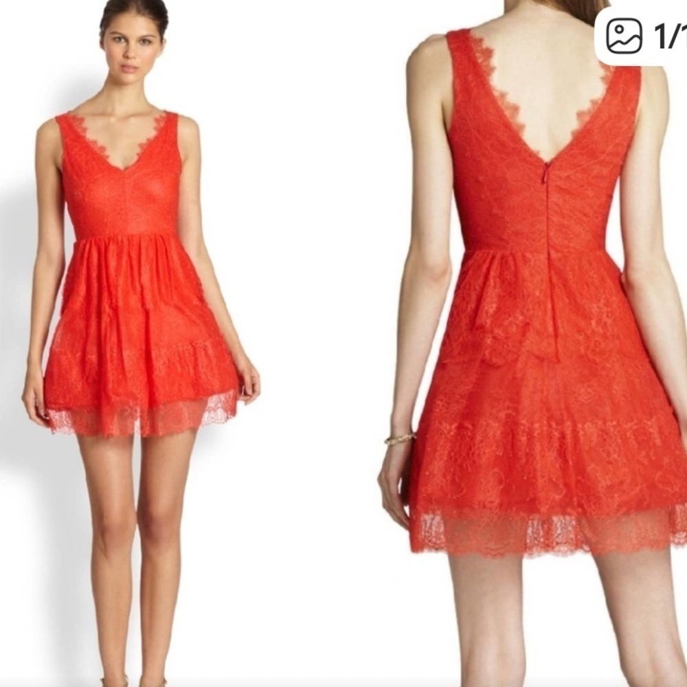 BCBGMaxAzria Willa Lace Dress EUC